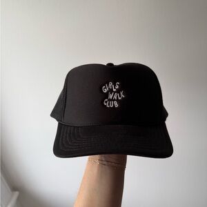 Black Trucker Hat Girls Walk Club